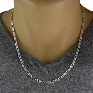 Sterling Silver Figaro Chain